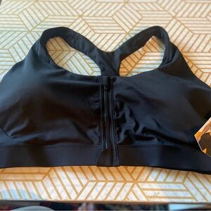 Avia Black Zip-Front Sports Bra